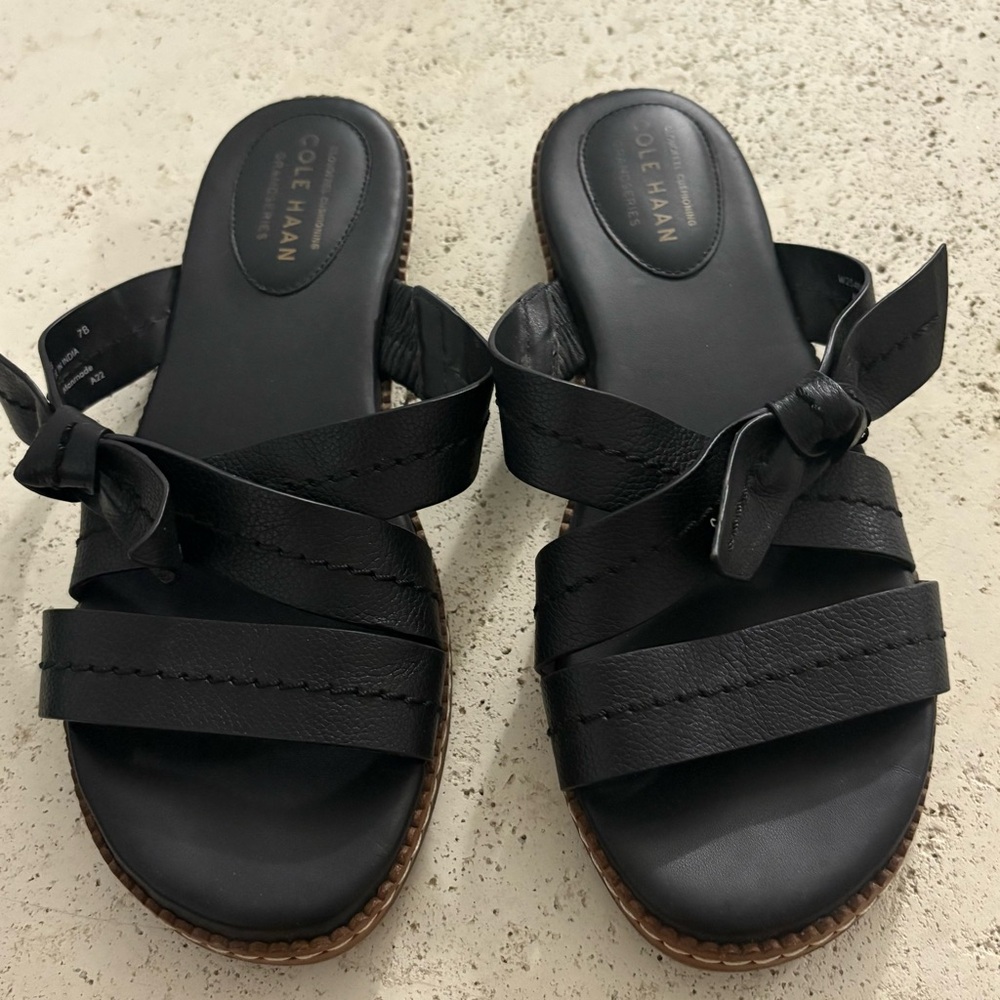 Cole Haan Women's Cloud All Day Flat Sandals - black 7M